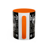 Blessed Angel Statue Graphic Accent Coffee Mug 11oz 15oz Gothic Streetwear Aesthetic Spiritual Artistic Ceramic Drinkware