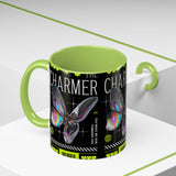 The Charmer Butterfly Accent Coffee Mug 11oz 15oz Black Two Tone Ceramic Cup Aesthetic Iridescent Butterfly Design Gift for Coffee Lovers