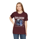 Civilization Eye Of Memory Graphic Unisex Jersey Short Sleeve Tee Futuristic Visionary Streetwear Bold Abstract Blue Eye T Shirt