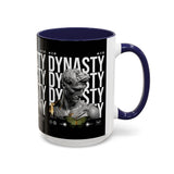 Dynasty Accent Coffee Mug 11oz 15oz Black Ceramic Mug with Roman Statue Bust and Butterfly Artwork for History Lovers and Modern Art Fans