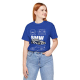 Blue Track Ready Performance Coupe Artwork Unisex Heavy Cotton Tee High Speed Racing Inspired Streetwear Graphic Shirt For Car Enthusiasts And Motorsport Art Fans