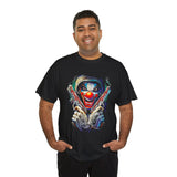 Fearless Grin Street Clown Unisex Heavy Cotton Tee Bold Urban Streetwear Art Graphic T-Shirt Symbol Of Power Rebellion And Hustler Mindset