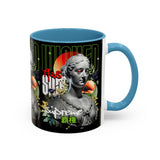 Wicked Supreme Accent Coffee Mug 11oz 15oz Statue Art Graphic Cup Supreme Inspired Streetwear Bust Design Bold Daily Motivation Ceramic Gift Drinkware