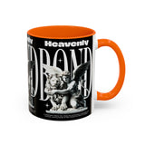 Heavenly Bond Accent Coffee Mug 11oz 15oz Angel And Lion Statue Spiritual Artistic Graphic Ceramic Cup Bold Motivational Streetwear Inspired Fashion Drinkware