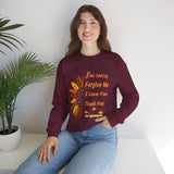 Unisex Ho’oponopono Sunflower Crewneck Sweatshirt Heavy Blend Pullover Healing Affirmation Spiritual Gratitude Mindfulness Positive Energy Apparel