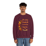 Unisex Ho’oponopono Sunflower Crewneck Sweatshirt Heavy Blend Pullover Healing Affirmation Spiritual Gratitude Mindfulness Positive Energy Apparel
