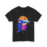 Ballena Cosmic Whale Art Unisex Heavy Cotton Tee Vibrant Geometric Ocean Design Premium Streetwear T Shirt Bold Marine Life Artwork Soft Comfortable Fit Perfect Gift for Nature Lovers and Creative Dreamers