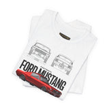 Ford Mustang Classic 1965 Fastback Muscle Car Illustration Unisex Heavy Cotton Tee Retro Collector Streetwear Gift Shirt