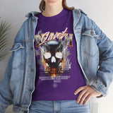 Death Silence Skull Fire Graphic Unisex Heavy Cotton Tee Gothic Horror Streetwear Bold Vintage Dark Flame Skull T Shirt