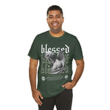 Blessed Angel Statue Graphic Unisex Jersey Short Sleeve Tee Gothic Streetwear Aesthetic Spiritual Bold Artistic Fashion T Shirt
