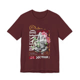 Blessed Praying Hands Floral Christian Graphic Unisex Jersey Short Sleeve Tee Faith Inspired Religious Streetwear Bold Motivational T Shirt