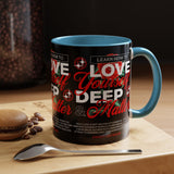 Love Yourself Deep Accent Coffee Mug 11oz 15oz Self Love Motivational Quote Cup Rose Graphic Positive Affirmation Daily Inspiration Empowerment Gift Mug