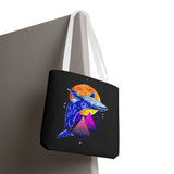 Ballena Cosmic Whale Art Eco Tote Bag Vibrant Geometric Ocean Design Durable Canvas Reusable Shopping Bag Premium Artistic Streetwear Accessory Perfect Gift for Nature Lovers Dreamers and Creative Thinkers
