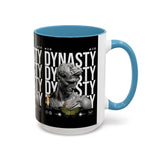 Dynasty Accent Coffee Mug 11oz 15oz Black Ceramic Mug with Roman Statue Bust and Butterfly Artwork for History Lovers and Modern Art Fans