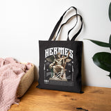 Hermes Greek Mythology Cotton Canvas Tote Bag Ancient God of Communication Travel Messenger Statue Graphic Eco Shopping Bag