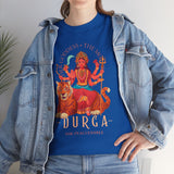 Goddess The Mother Durga T Shirt Divine Shakti Devi Maa Graphic Tee Navratri Durga Puja Festival Wear Hindu Spiritual Devotional Unisex Cotton Casual Streetwear Gift For Devotees