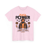 Mask Power Anonymous Strength Graphic Unisex Heavy Cotton Tee Bold Urban Streetwear Empowerment Hacker Inspired Motivational T Shirt