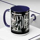 Heavenly Bond Accent Coffee Mug 11oz 15oz Angel And Lion Statue Spiritual Artistic Graphic Ceramic Cup Bold Motivational Streetwear Inspired Fashion Drinkware