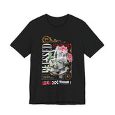 Blessed Praying Hands Floral Christian Graphic Unisex Jersey Short Sleeve Tee Faith Inspired Religious Streetwear Bold Motivational T Shirt