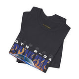 Blue Flame Street Racing Car Graphic Unisex Heavy Cotton Tee Bold Drift Style Automotive Streetwear Shirt