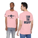 I Am The Weapon Unisex Heavy Cotton Tee Motivational Tactical Mindset Streetwear Bold Warrior Energy Graphic TShirt For Confidence Training Gym Wear Everyday Power Statement
