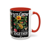 Heart Flower Accent Coffee Mug Bold Anatomical Heart Floral Design Motivational Ceramic Cup Empowering Symbol of Love Strength and Vitality Perfect Gift for Coffee Lovers Friends Birthdays Office Desk and Cozy Tea Moments