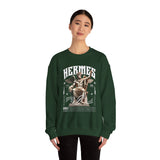 Hermes Greek Mythology Unisex Heavy Blend Crewneck Sweatshirt Ancient God of Communication and Travel Graphic Pullover