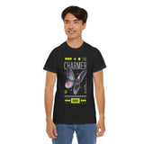 The Charmer Unisex Heavy Cotton Tee Futuristic Butterfly Graphic Streetwear Neon Cyber Aesthetic Artistic Fashion Statement T Shirt