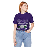 Porsche GT3 RS Inspired Blueprint Design Unisex Heavy Cotton Tee Premium Racing Streetwear Car Lovers T Shirt for Enthusiasts and Everyday Wear