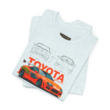 Legendary Orange Street Racer Blueprint Tee Unisex Heavy Cotton Retro Tuner Car Art Graphic Shirt for Enthusiasts