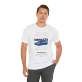 Blue Rally Inspired Performance Sedan Artwork Unisex Heavy Cotton Tee High Speed Streetwear Graphic Shirt For Car Enthusiasts And Automotive Art Lovers