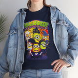 Halloween Cartoon Monsters Unisex Heavy Cotton Tee Fun Party Streetwear Spooky Graphic Shirt Perfect for Costume Nights and Fall Vibes