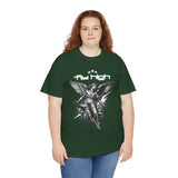 Fly High Angel Design Unisex Heavy Cotton Tee Streetwear Graphic T Shirt Spiritual Guardian Winged Warrior Style
