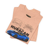 Exotic Blue Supercar Roadster Blueprint Art Unisex Heavy Cotton Tee Premium Streetwear Car Enthusiast Gift Performance Inspired Design Shirt