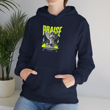 Praise Angel Statue Graphic Unisex Heavy Blend Hooded Sweatshirt Gothic Spiritual Streetwear Hoodie