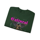 Cultural Angel Statue Graphic Unisex Heavy Blend Crewneck Sweatshirt Gothic Streetwear Aesthetic Bold Artistic Pullover Fashion