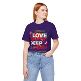 Love Yourself Deep Unisex Jersey Short Sleeve Tee Self Love Graphic T Shirt Rose Motivational Quote Streetwear Positive Affirmation Fashion Mindset Inspired Apparel