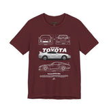 Toyota Supra Blueprint MK4 Japanese Sports Coupe Inspired Graphic T Shirt JDM Performance Streetwear Racing Culture Automotive Art Unisex Tee
