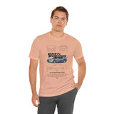 Silver Blue Street Racing Artwork Unisex Heavy Cotton Tee High Performance Inspired Graphic Shirt For Car Lovers And Urban Streetwear Fans