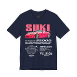 Pink Custom Roadster Blueprint Art Unisex Heavy Cotton Tee Retro Tuner Inspired Streetwear Graphic Shirt for Car Lovers and Daily Casual Wear