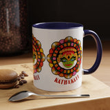 Kathakali Accent Coffee Mug 11oz 15oz Kerala India Classical Dance Art Face Ceramic Cup Cultural Heritage South Indian Folk Design Traditional Festival Gift