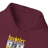 Hustler Original Money Maker Unisex Heavy Blend Hooded Sweatshirt Streetwear Graphic Bold Dollar Bill Print Motivational Entrepreneur Hoodie