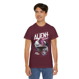 Aliens Exist UFO Graphic Unisex Heavy Cotton Tee Sci Fi Streetwear T Shirt Extraterrestrial Space Alien Design