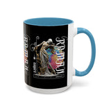 Sculptural Future Statue Art Accent Coffee Mug 11oz 15oz Greek Goddess Cosmic Abstract Splash Bold Artistic Streetwear Ceramic Cup