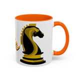 Tate Knight Logo Accent Coffee Mug 11oz 15oz Gold Foil Chess Horse Design Motivational Hustler Ceramic Cup Bold Luxury Inspired Streetwear Gift Drinkware