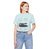 Ultra Sleek Performance Sports Coupe Blueprint Art Unisex Heavy Cotton Tee for Car Lovers and Streetwear Fans