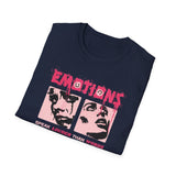 Emotions Speak Louder Than Words Graphic Unisex Softstyle T Shirt Bold Streetwear Retro Pop Art Statement Tee