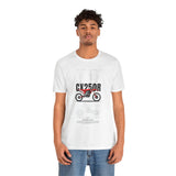 CX 250R Motocross Blueprint Graphic Tee Dirt Bike Racing Motorcycle T Shirt For Riders Off Road Enthusiasts Streetwear Gift For Bikers Motorsport Fans