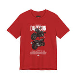 Harley Davidson Fat Bob Inspired Cruiser Motorcycle Graphic Unisex Heavy Cotton Tee Premium Biker Streetwear T Shirt for Riders Enthusiasts Everyday Wear