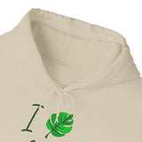 I Love Plants Hoodie Unisex Heavy Blend Sweatshirt Eco Friendly Botanical Leaf Design Gardening Nature Lover Sustainable Green Living Gift Pullover